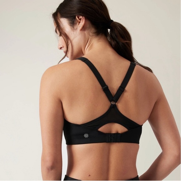Athleta Advance Bra Black Sport Gym Size 34B - Picture 1 of 12